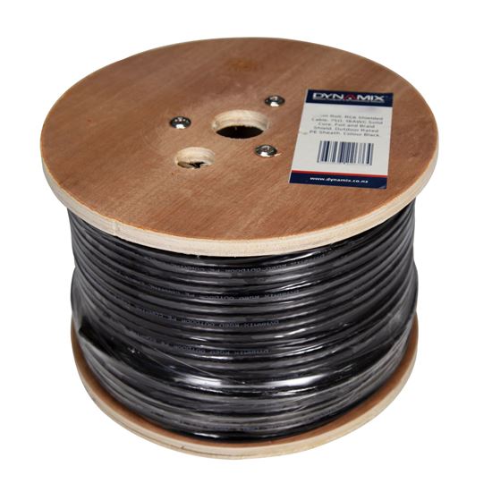 DYNAMIX 305m Roll RG6 Shielded Cable. Black. 75ohm. 18AWG solid Dynamix — view 2