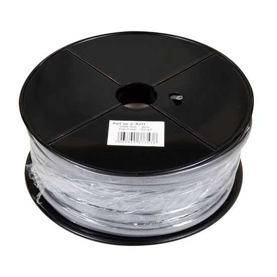 DYNAMIX 100m Roll 6-Wire Flat Cable 28 AWG, Silver colour Dynamix — view 2