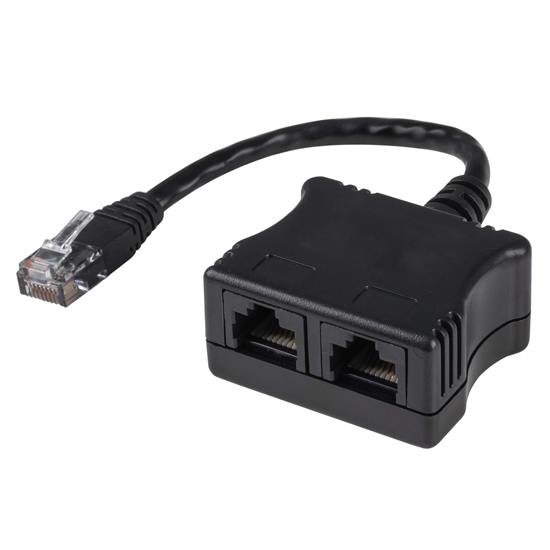 DYNAMIX RJ45 Dual Adapter (1x UTP, 1x Ph.) with short cable Dynamix — view 2