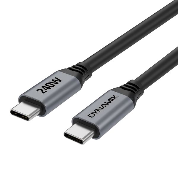 DYNAMIX 2m Premium USB-C 240W PD Fast Charge Data Cable - USB 2.0 Data Transfer Dynamix — view 2