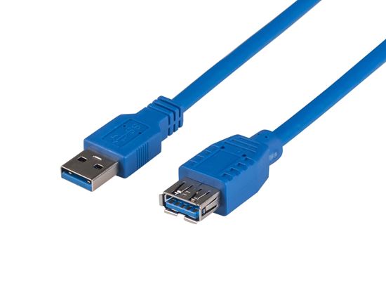 DYNAMIX 3m USB 3.0 USB-A Male to Female Extension Cable. Colour Blue Dynamix — view 2