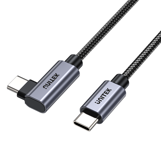 UNITEK 1m USB-C to Right Angled 90 Degree USB-C Connector. Unitek — view 2