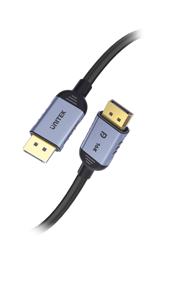 UNITEK 2m DisplayPort V2.1 Cable. Supports 16K@60Hz, 8K@120Hz, & Unitek — view 2