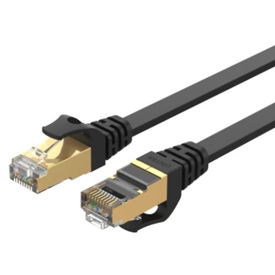 UNITEK 20m CAT7 Black Flat SSTP 32AWG Patch Lead in PVC Jacket. Unitek — view 2