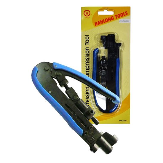 HANLONG Compression Crimp Tool for RG59/RG6 F/BNC/RCA and RG11 F Dynamix — view 2