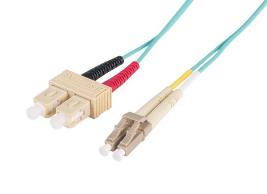 DYNAMIX 15M 50u LC/SC OM3 Fibre Lead (Duplex, Multimode) Dynamix — view 2