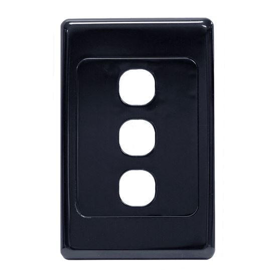 AMDEX Switch Plate ONLY. 3 Gang Wall Face Plate (Accepts Clipsal amdex — view 2