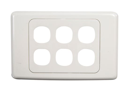 AMDEX Six Port RJ45 Face Plates. AMDEX style. Amdex — view 2