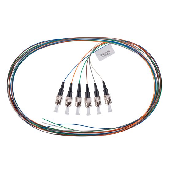 DYNAMIX 2M ST Pigtail OM3 6x Pack Colour Coded, 900um Multimode Dynamix — view 2
