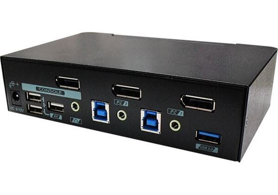REXTRON 2 Ports 8K Dual Monitor DisplayPort 1.4 KVM Switch With Rextron — view 2