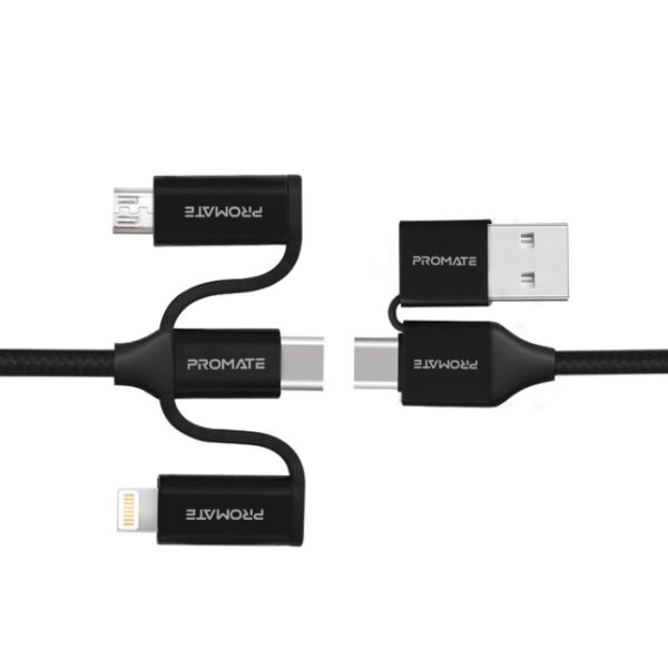 6-In-1 Hybrid 1.2m Multi Connector Cable For Charging & Data Transfer. 60W PD Promate — view 2