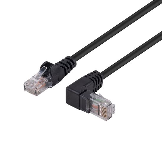 DYNAMIX 1m Cat6 Black UTP Right Angled Patch Lead 250MHz Dynamix — view 2