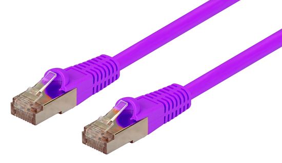 DYNAMIX 2m Cat6A S/FTP Purple Shielded 10G Patch Lead. Dynamix — view 2