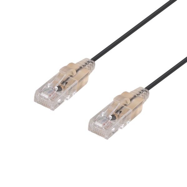 1.25m Cat6A 10G Black UTP LSZH Patch Lead 30AWG 802.3af Unshielded Plug. Dynamix — view 2