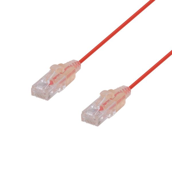0.5m Cat6A 10G Red UTP LSZH Patch Lead 30AWG 802.3af Unshielded Plug. Dynamix — view 2