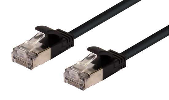 DYNAMIX 1m Cat6A S/FTP Black Ultra-Slim Shielded 10G Patch Lead Dynamix — view 2