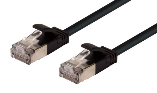 2.5m Cat6A S/FTP Black 10G LSZH Patch Lead 34AWG 802.3af Shielded Plug. Dynamix — view 2