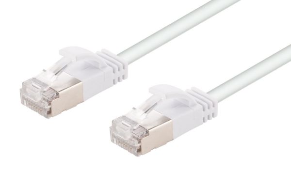 0.5m Cat6A S/FTP White 10G LSZH Patch Lead 34AWG 802.3af Shielded Plug. Dynamix — view 2