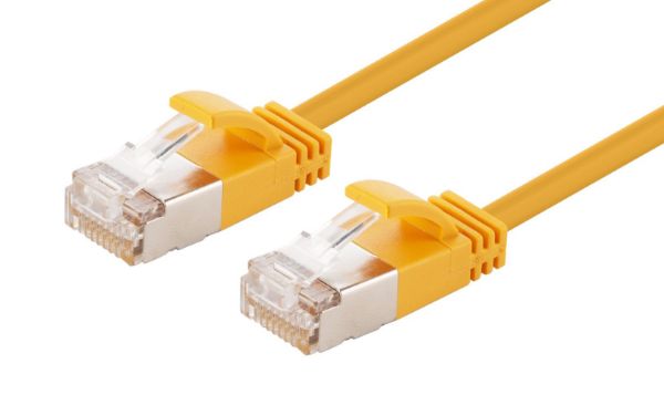 1.25m Cat6A S/FTP Yellow 10G LSZH Patch Lead 34AWG 802.3af Shielded Plug. Dynamix — view 2