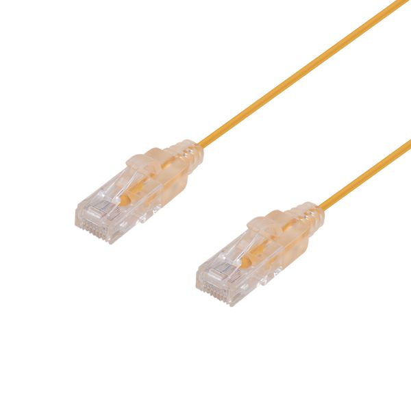 0.15m Cat6A 10G Yellow UTP Patch Lead 30AWG 8023af Unshielded Plug. Dynamix — view 2