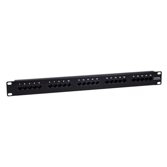DYNAMIX 25 Port 19' Voice Rated Patch Panel Unshielded. Cat3 Rated, Dynamix — view 2