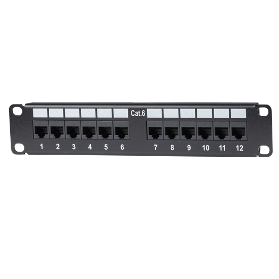 DYNAMIX 10' 12 Port Cat6 Patch Panel for 10' Cabinet R10 series Dynamix — view 2