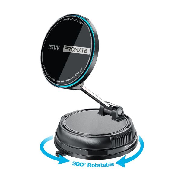 SecureGrip 360 Cradleless 15W MagSafe Compatible SmartPhone Charger Mount Promate — view 2
