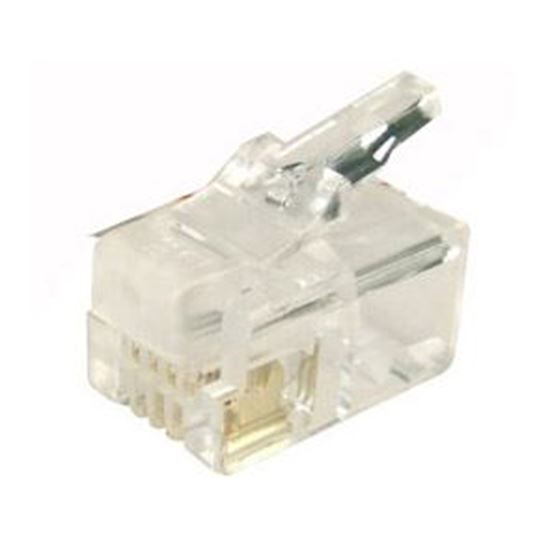 DYNAMIX RJ14 Plug 20pc Bag, 4P4C Modular Plug. 6 micron. Dynamix — view 2