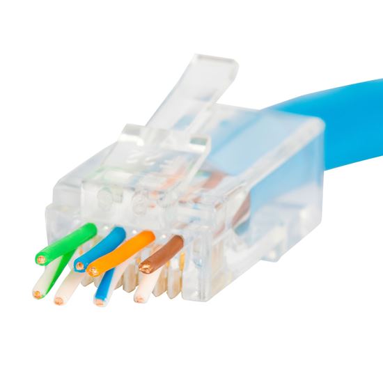 DYNAMIX Cat6/6A UTP push through plug, 3 prong,50 u" 20pc pack. Dynamix — view 2