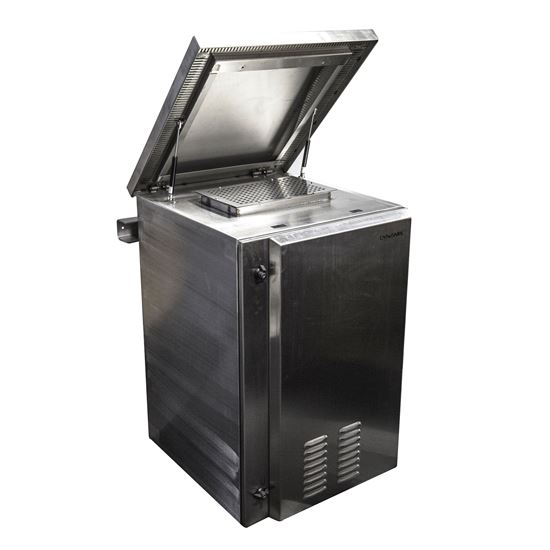 DYNAMIX 24RU Stainless Vented Outdoor Wall Mount Cabinet (611x425 Dynamix — view 2