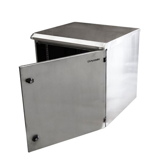 DYNAMIX 9RU Stainless Outdoor Wall Cabinet 611x625x515mm (WxDxH). Dynamix — view 2