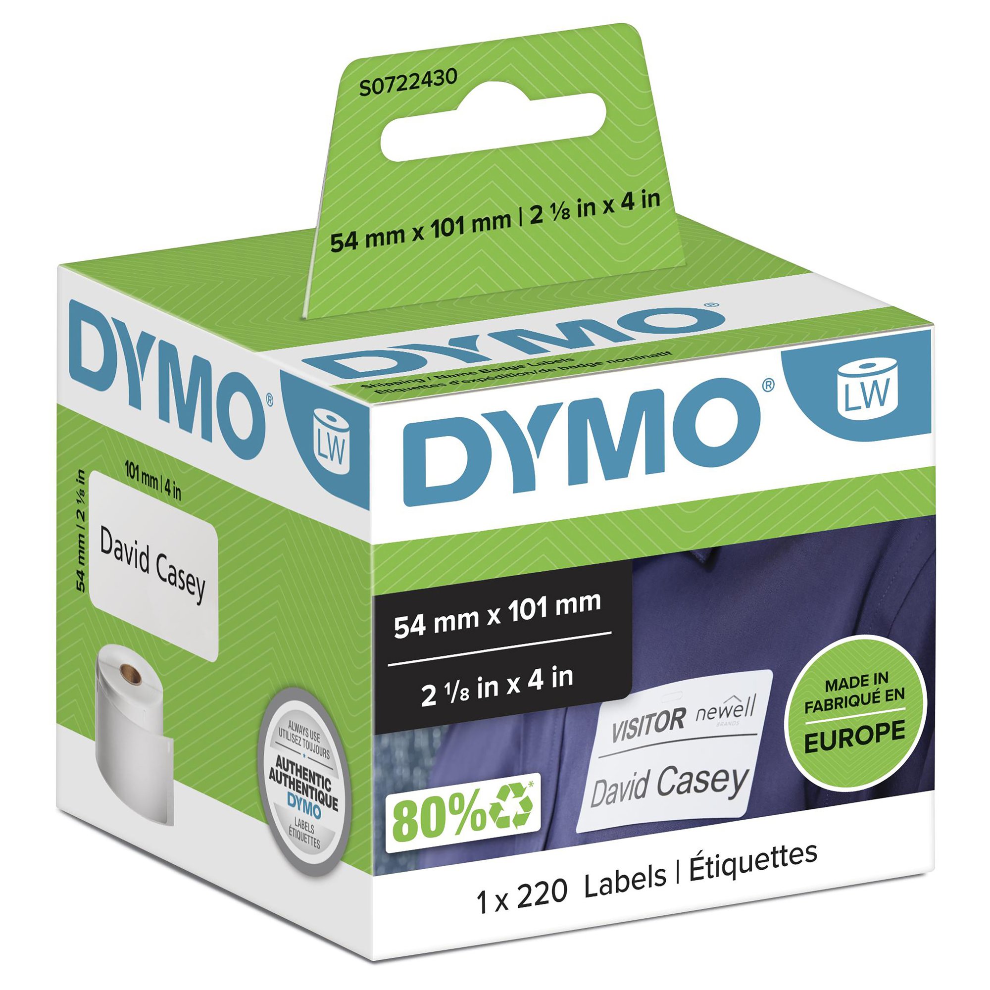 DYMO Genuine LabelWriter Shipping Labels. 1 Roll (220 Labels) Dymo — view 2
