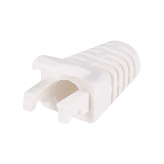 DYNAMIX WHITE RJ45 Strain Relief Boot - Slimline with Clip Protector Dynamix — view 2