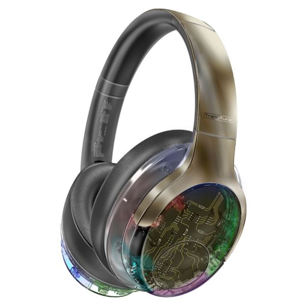 HiFi Stereo Wireless Bluetooth Active Noice Cancelling Headphones Gun Metal Promate — view 2