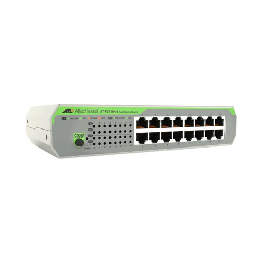 AT-FS710/16-40 Layer 2 Switch Unmanaged- 16 x 10/100TX Allied Telesis — view 2