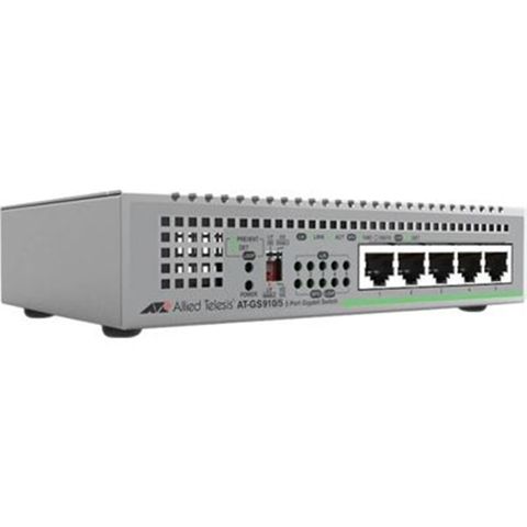 AT-GS910/24-40 24 port 10/100/1000T unmanaged switch with internal PSU Allied Telesis — view 2