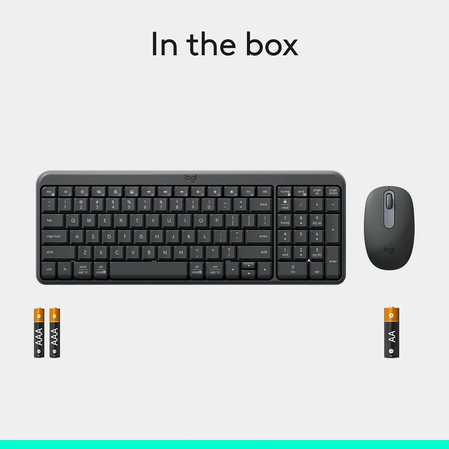 MK250 Keyboard and Mouse Combo Graphite Logitech — view 2