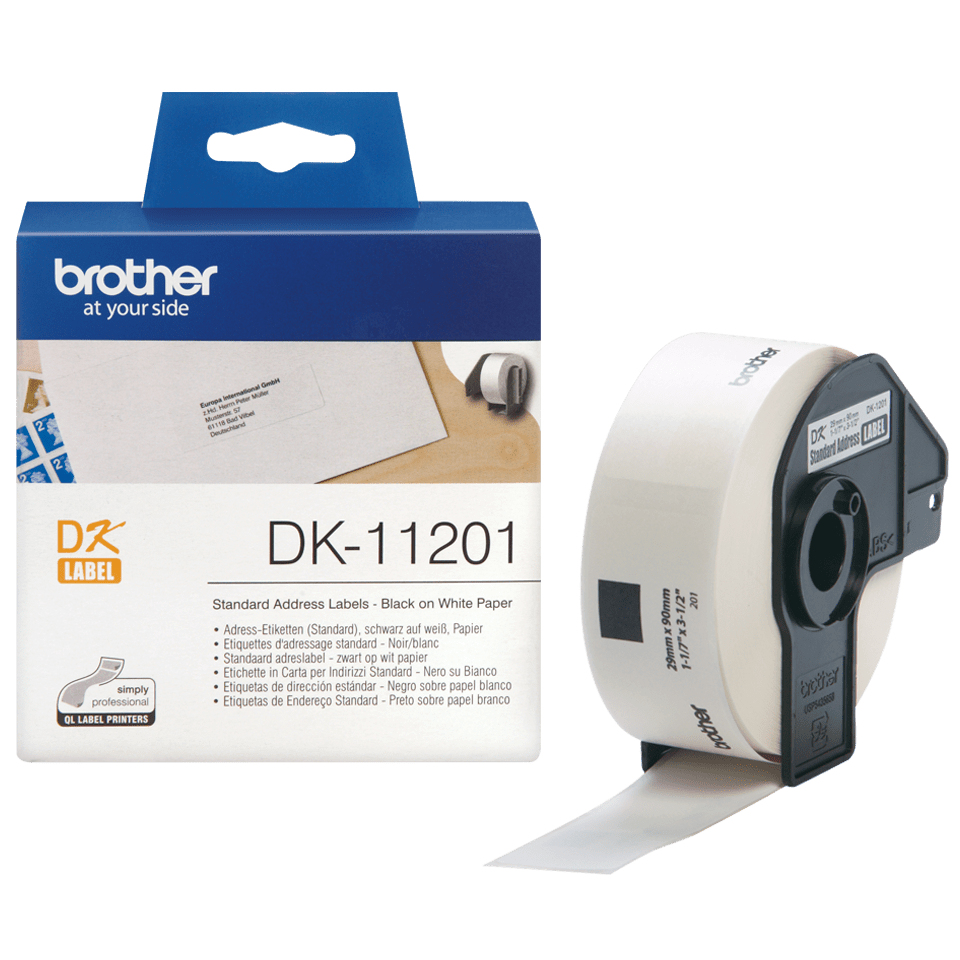 Brother DK11201 400 Standard Address Labels 29mm x 90mm Brother — view 2