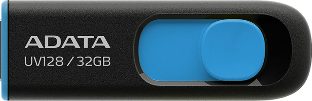 ADATA UV128 Dashdrive Retractable USB 3.2 32GB Blue/Black Flash Drive Adata — view 2