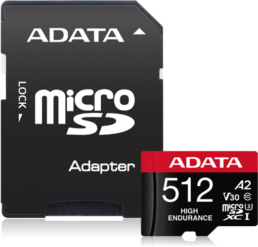 ADATA High Endurance microSDXC UHS-I U3 A2 V30 Card with Adapter 512GB Adata — view 2