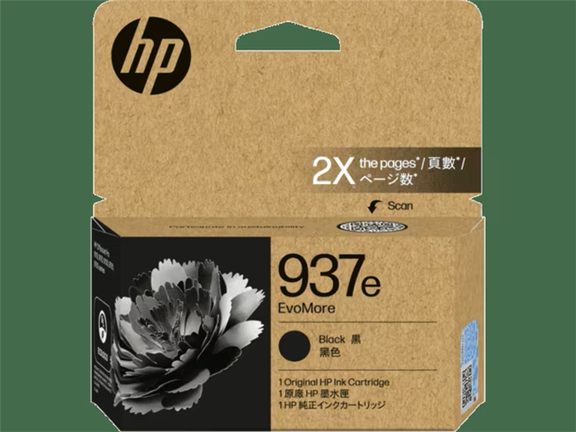 HP 937e EvoMore Black Original Ink Cartridge HP — view 2