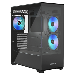 Raidmax i801 ATX Mid-Tower Case Tempered Glass Black with ARGB Highpower — view 2