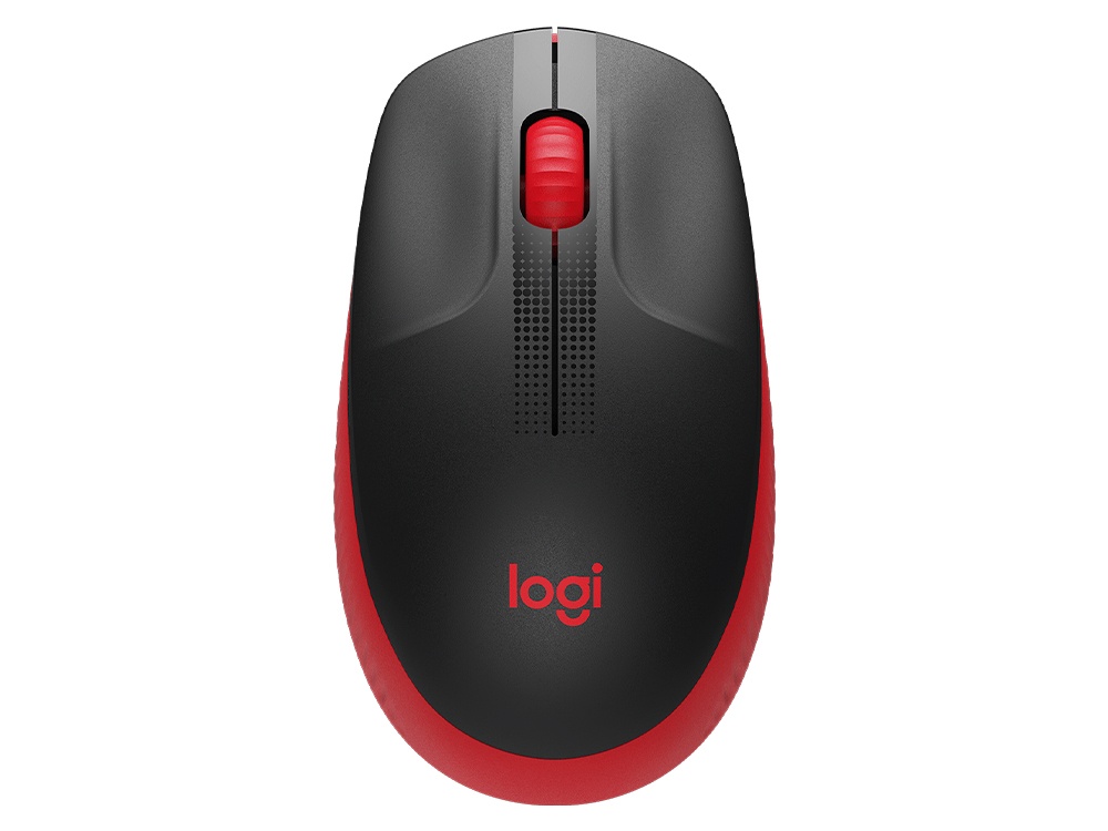 Logitech M190 Full Size Wireless Mouse - Red Logitech — view 2