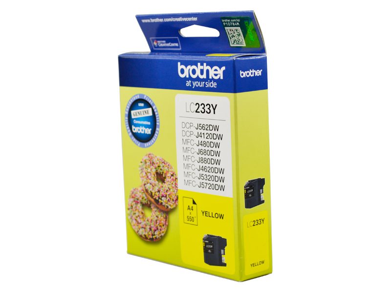 Brother LC233 Yellow Ink Cart Brother — view 2