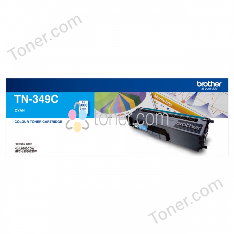 Brother TN349 Cyan Toner Cart Brother — view 2