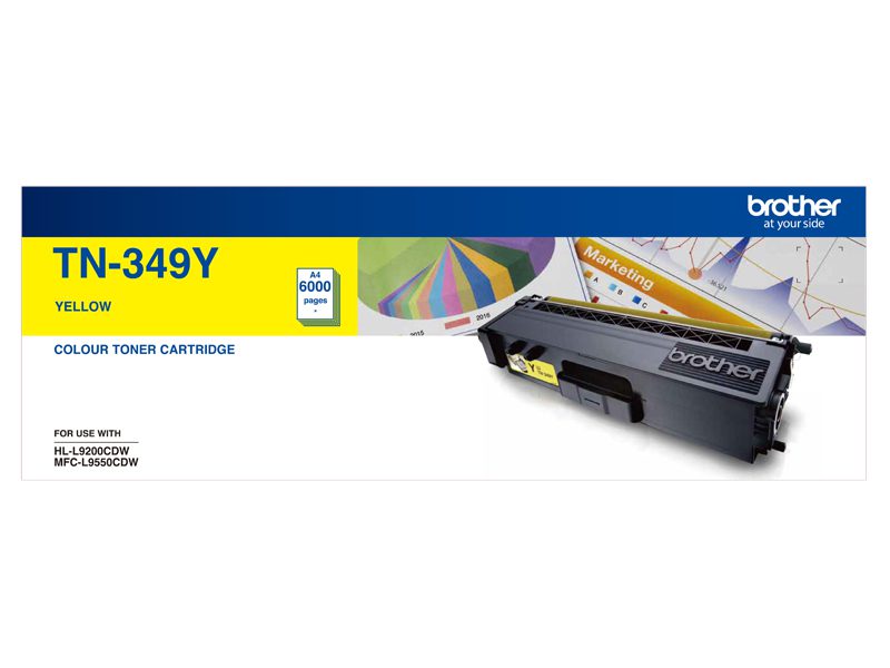 Brother TN349 Yell Toner Cart Brother — view 2