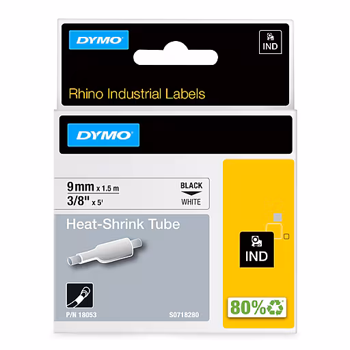 Dymo Rhno Tube Ht Shrk 9mm Wht Dymo — view 2