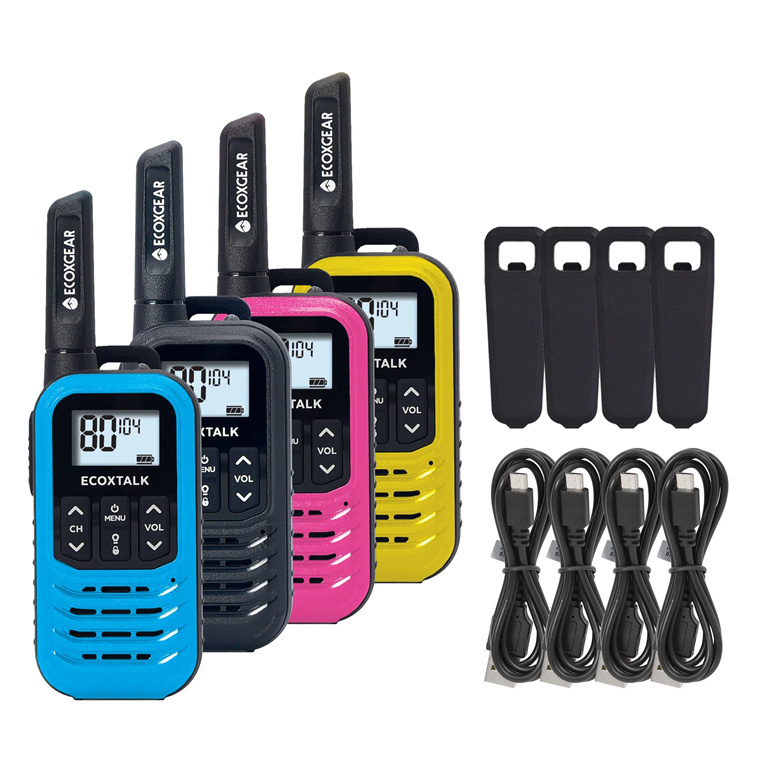 EcoX UHF 0.5W 4 Pk BK Y BL PUR Ecoxgear — view 2