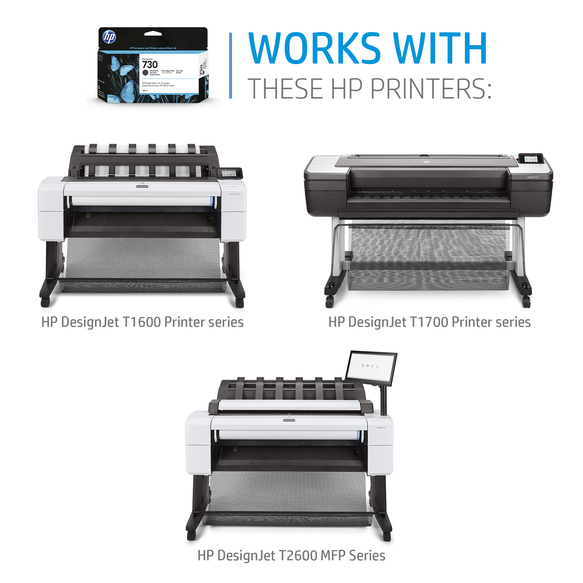 HP 730 DJ Photo Blk Ink P2V67A HP — view 3