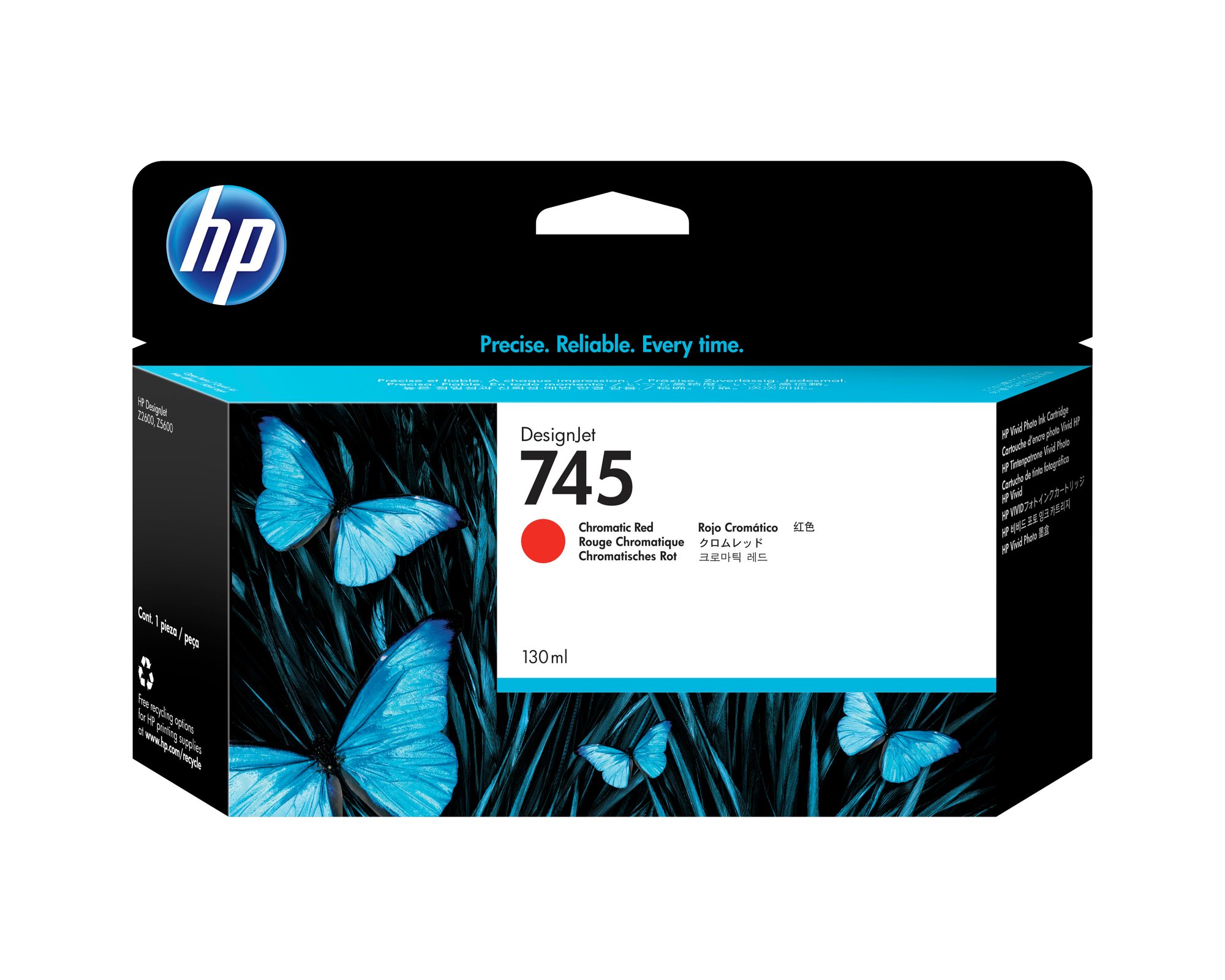 HP#745 130ml ChrRed Ink F9K00A HP — view 2